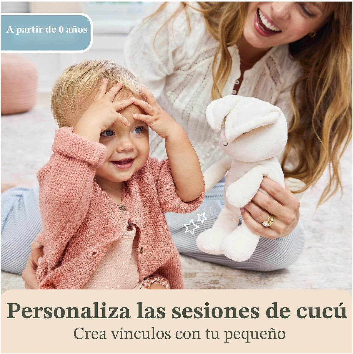 GUND Baby Peek-a-Boo Flora - Juguete de peluche activado por apreta...