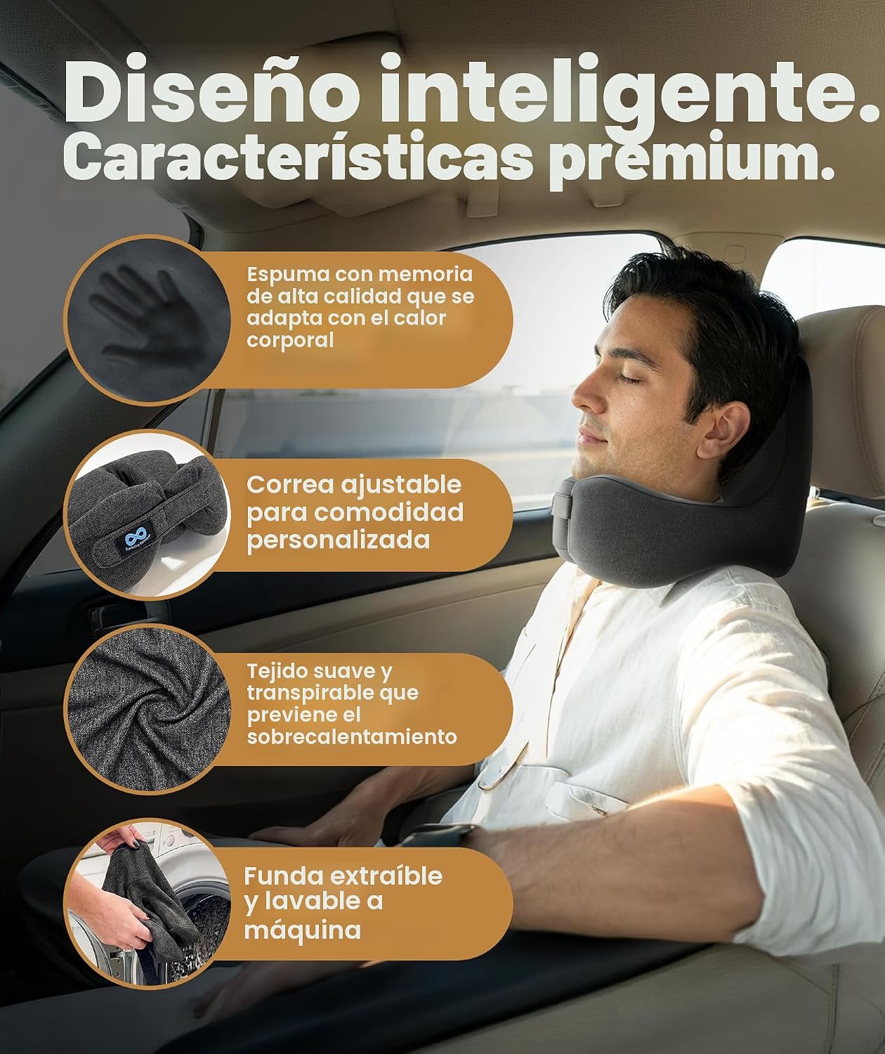 Everlasting Comfort Almohada cervical mejorada para aviones - Repos...