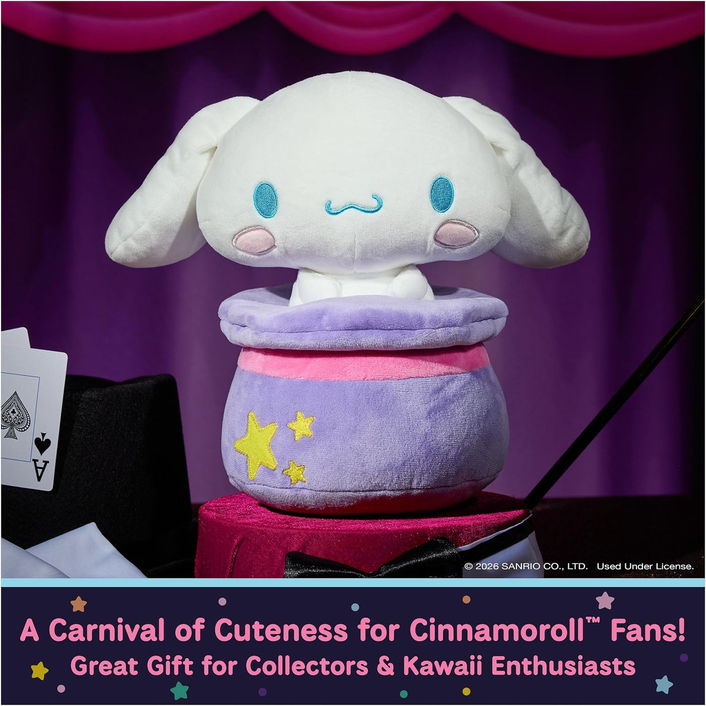 GUND Sanrio Cinnamoroll con sombrero mágico, juguete de peluche de...