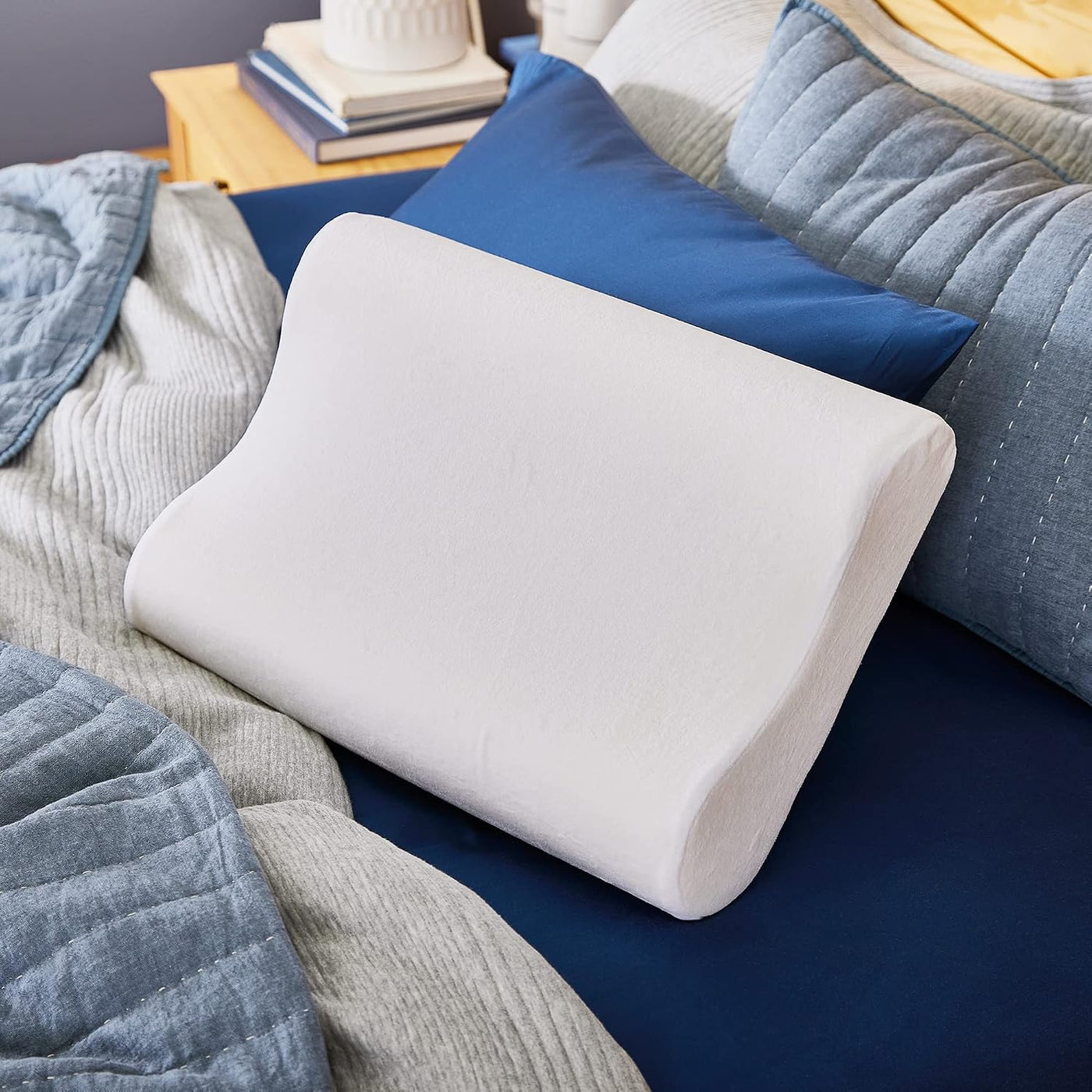 Sleep Innovations - Almohada de espuma viscoelástica con contorno,...