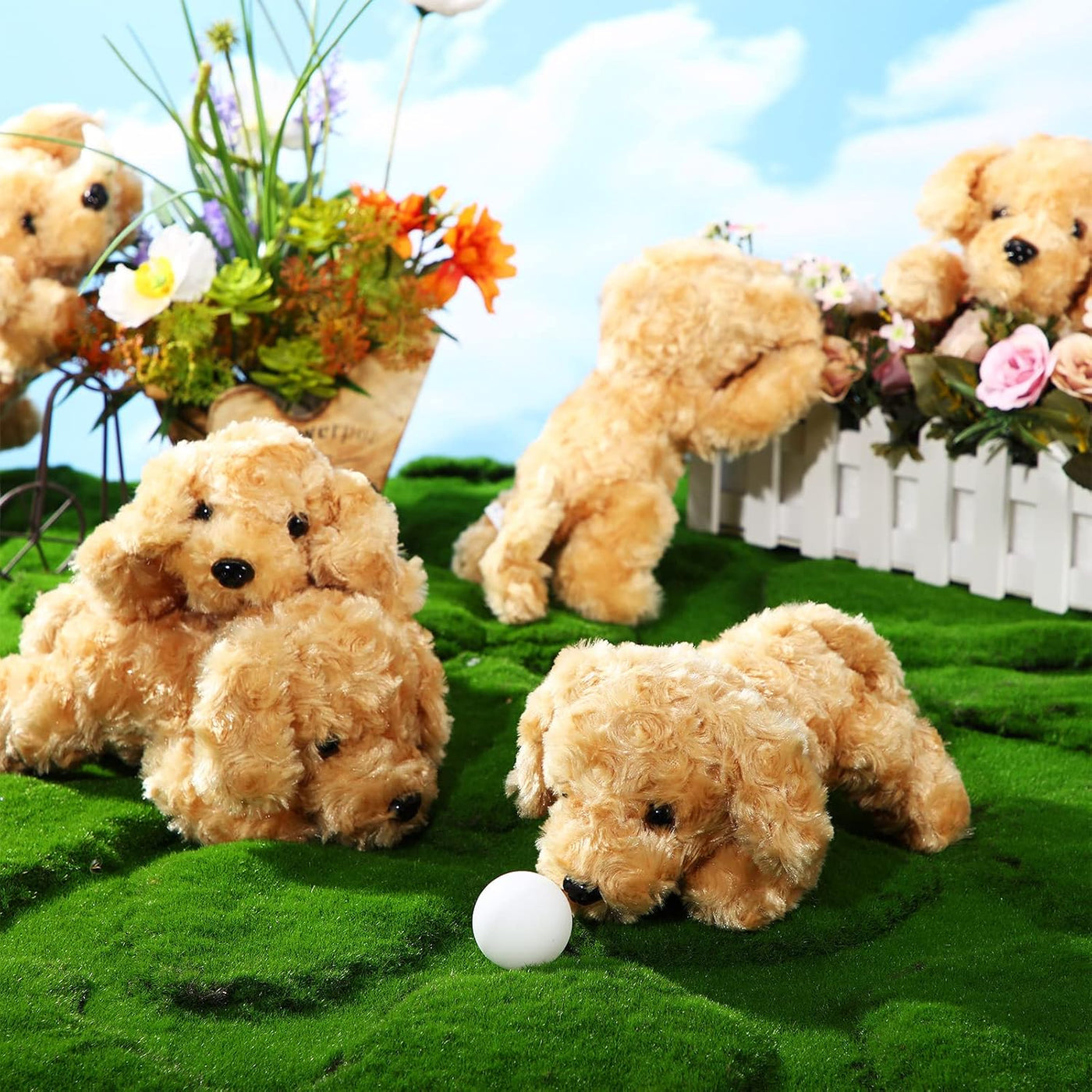 Harrycle 6 piezas 20 cm de animal de peluche de perro de peluche de...