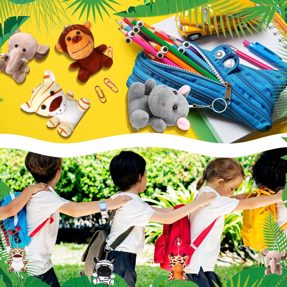 HyDren 24 piezas de mini animales de peluche del bosque a granel de...