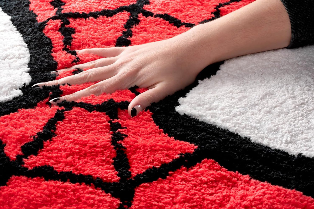 Jay Franco Marvel Spiderman Alfombra de Acento Roja Esponjosa - Alf...
