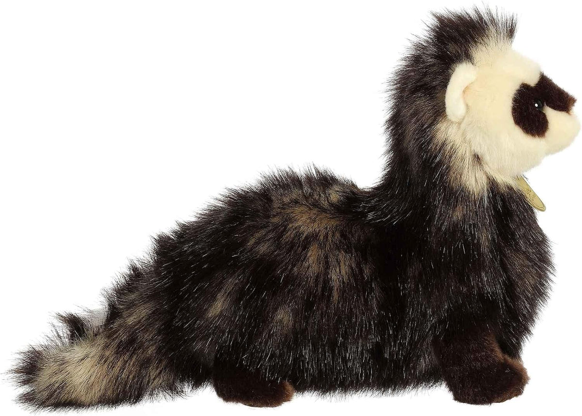 Aurora Animal de peluche realista de hurón Miyoni, detalles realist...