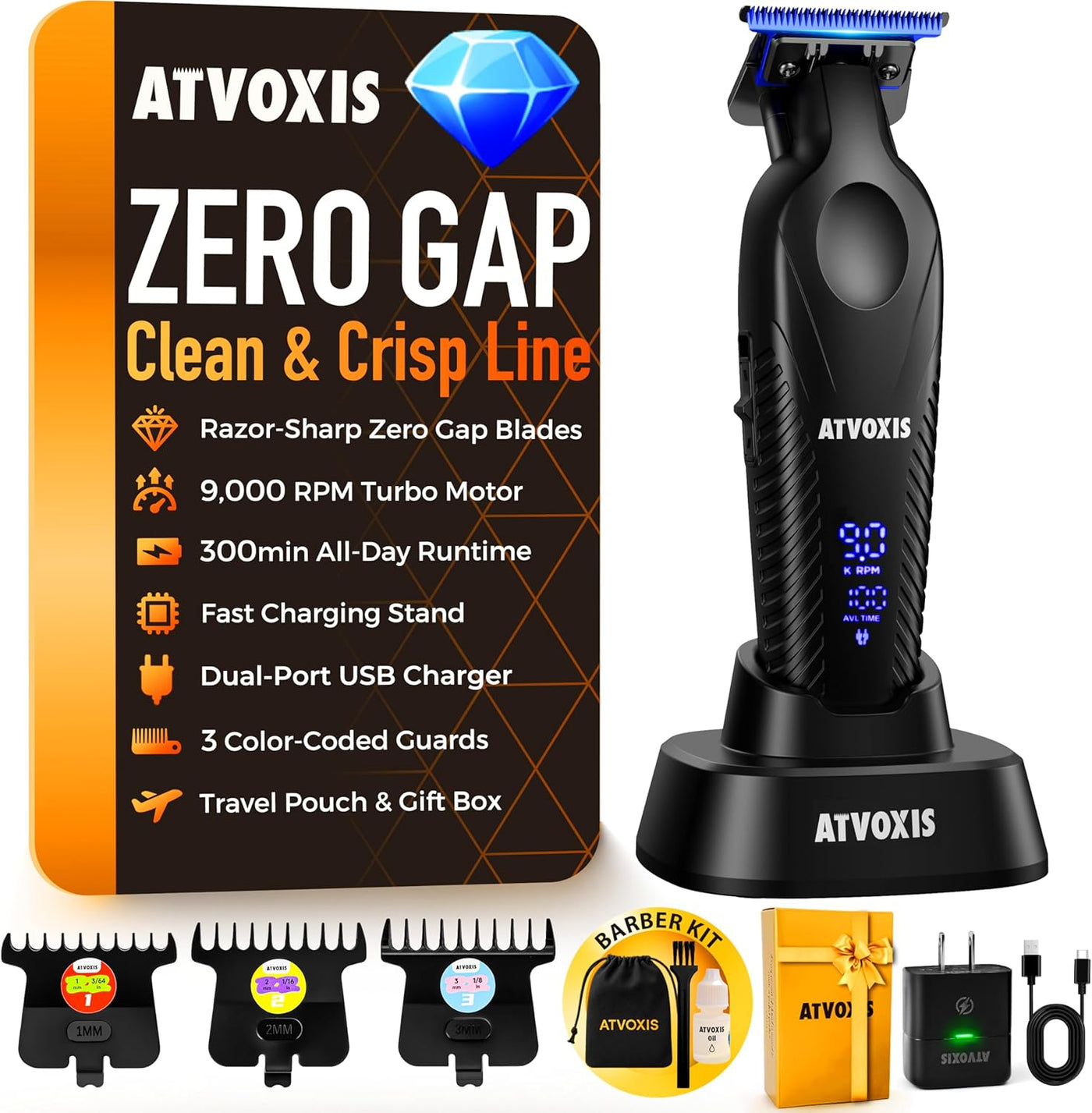 ATVOXIS Zero Gap 9,000 RPM Profesional sin escobillas T Blade Recor...