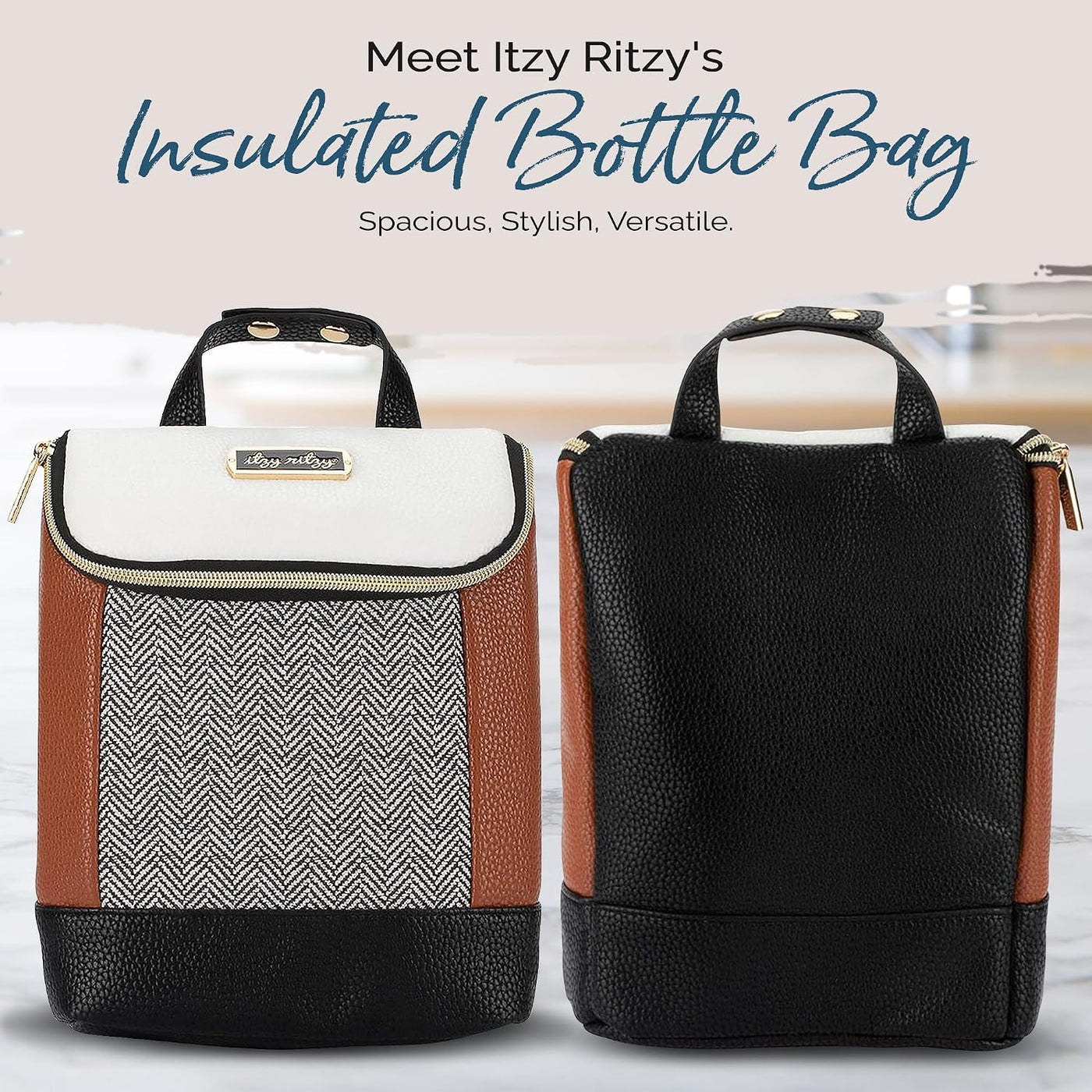 Itzy Ritzy Bolsa aislada para botellas, mantiene las botellas calie...