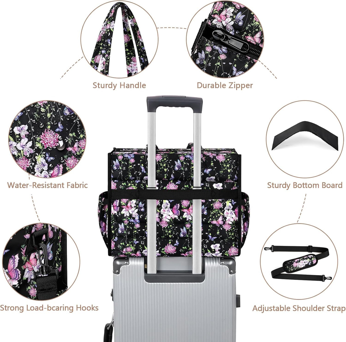 IBFUN Bolso de Pañales para Bebé - Bolso Grande para Bebé 4Pcs con...