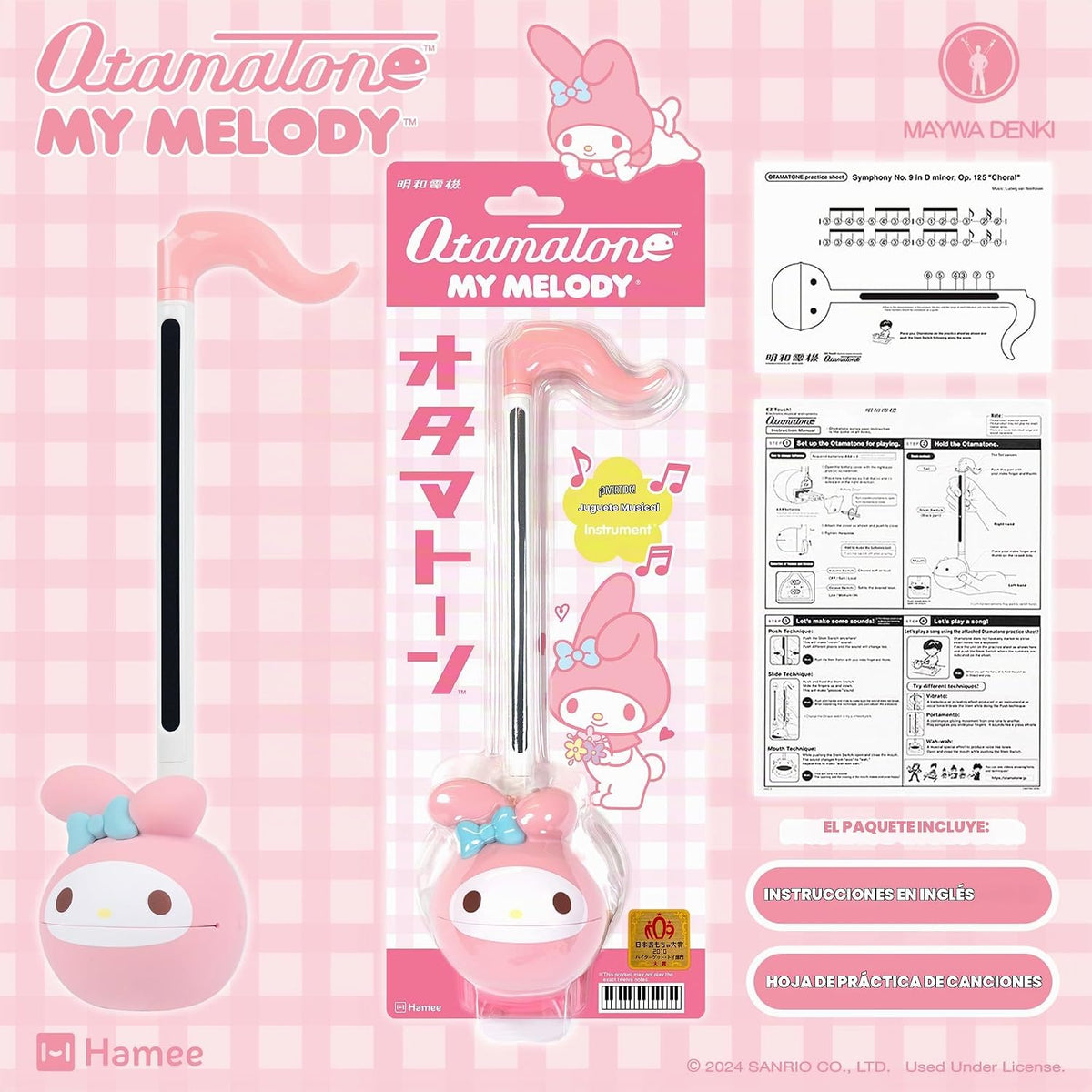 Otamatone Sanrio My Melody Instrumento musical electrónico portátil...
