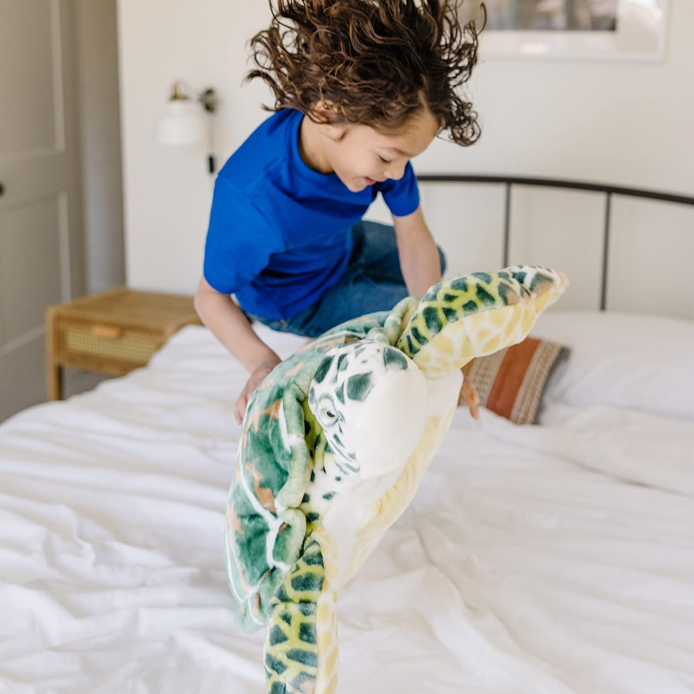 Melissa & Doug Tortuga de mar gigante, animal de peluche realis...