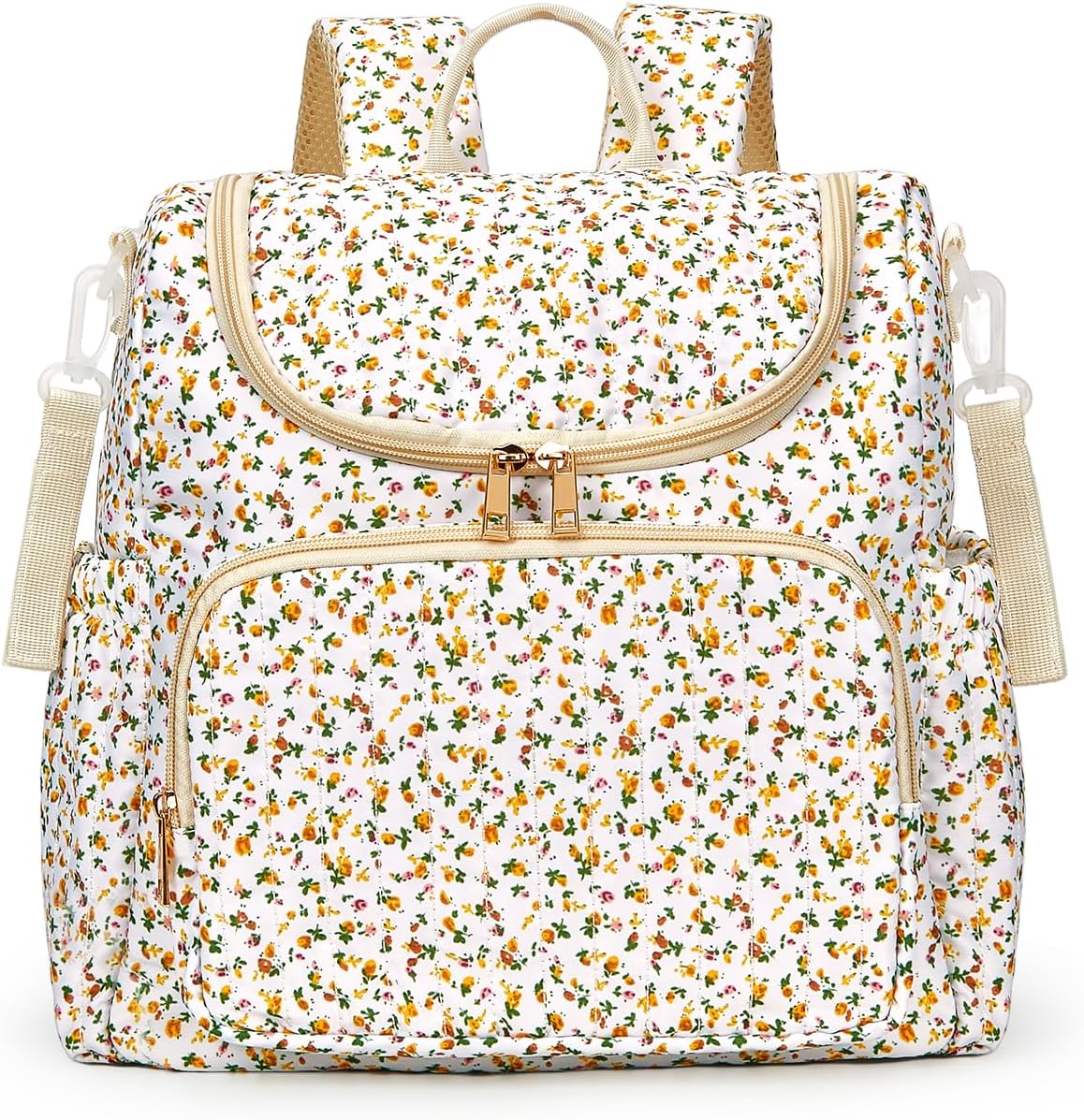 YESFIXS Mochila acolchada para pañales, mochila grande con estampad...