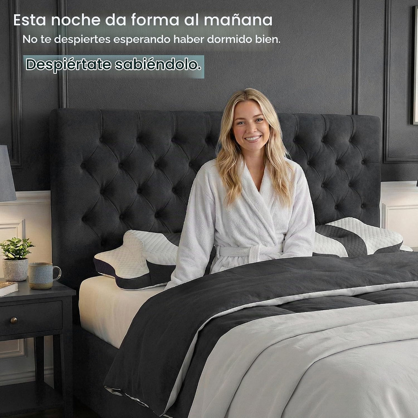 piluxx Almohada cervical ergonómica para dormir \u2013 Almohada cer...