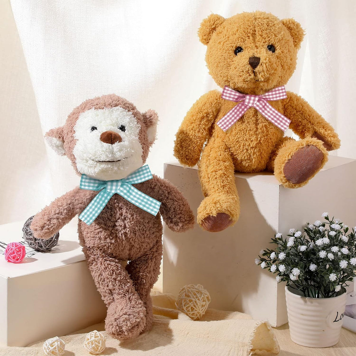 Civaner 7 piezas de animales de peluche a granel de 12.5 pulgadas,...