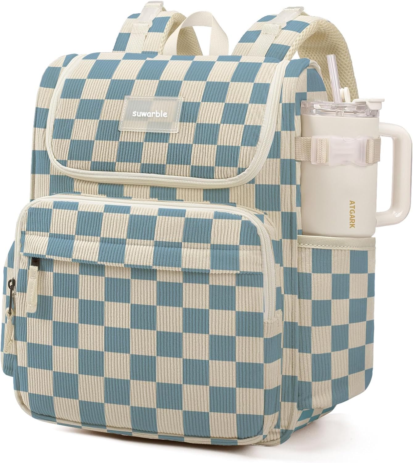 suwarble Mochila grande de pana para pañales para mamá, bolsa de vi...