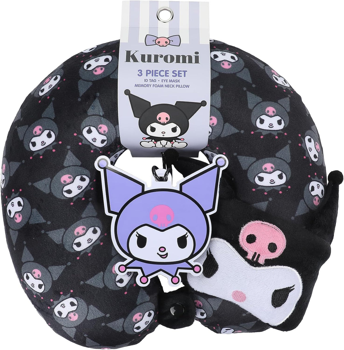 Kuromi - Juego de viaje de 3 piezas con almohada para el cuello, má...