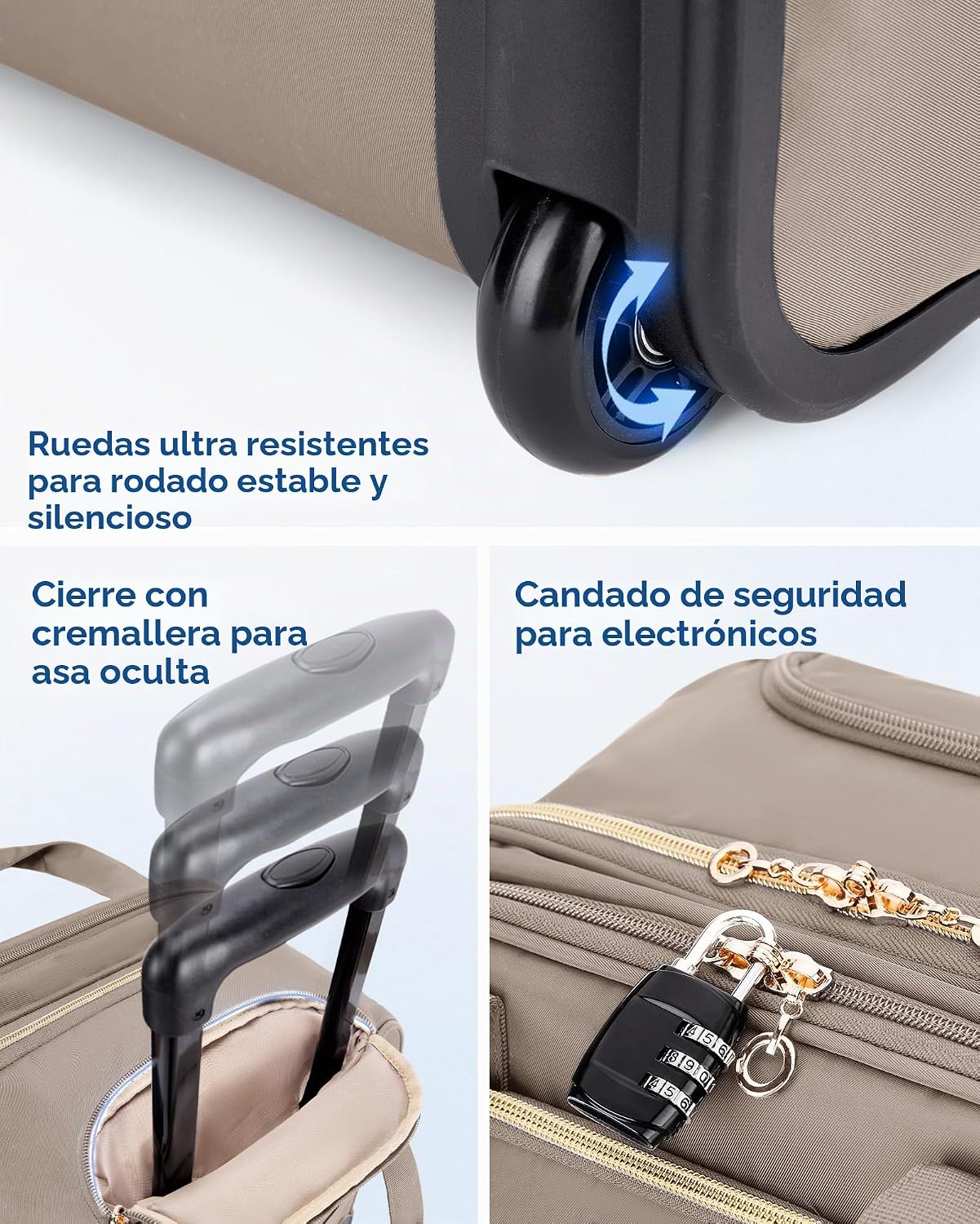 BAGSMART Equipaje de mano debajo del asiento, maleta de lado blando...