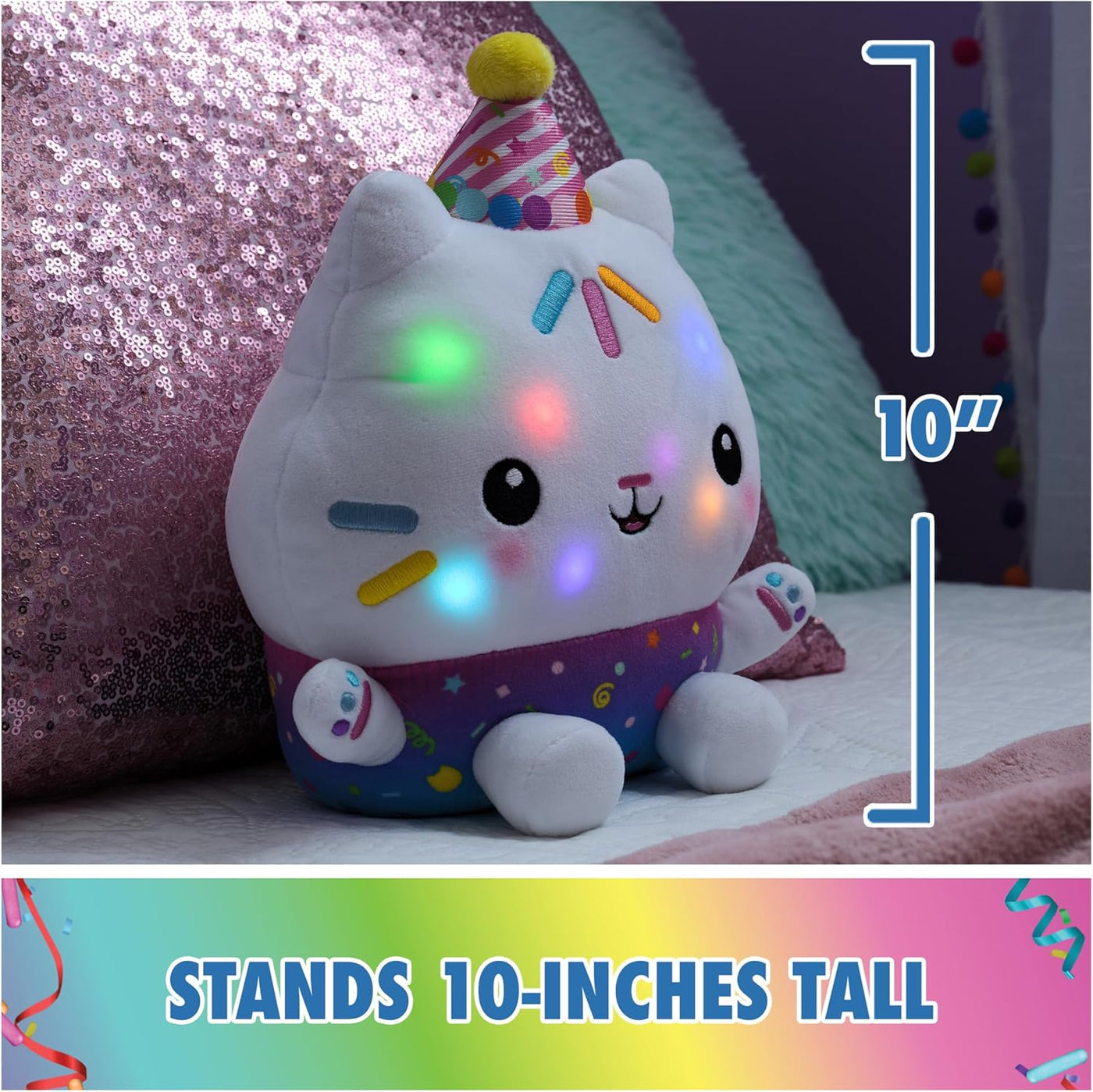 Gabby's Dollhouse Celebrations, Sprinkle Party Cakey Cat Plush...