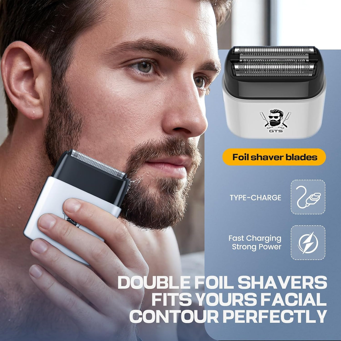 GTS PRO Cortadora de pelo para hombre, kit profesional de corte de...