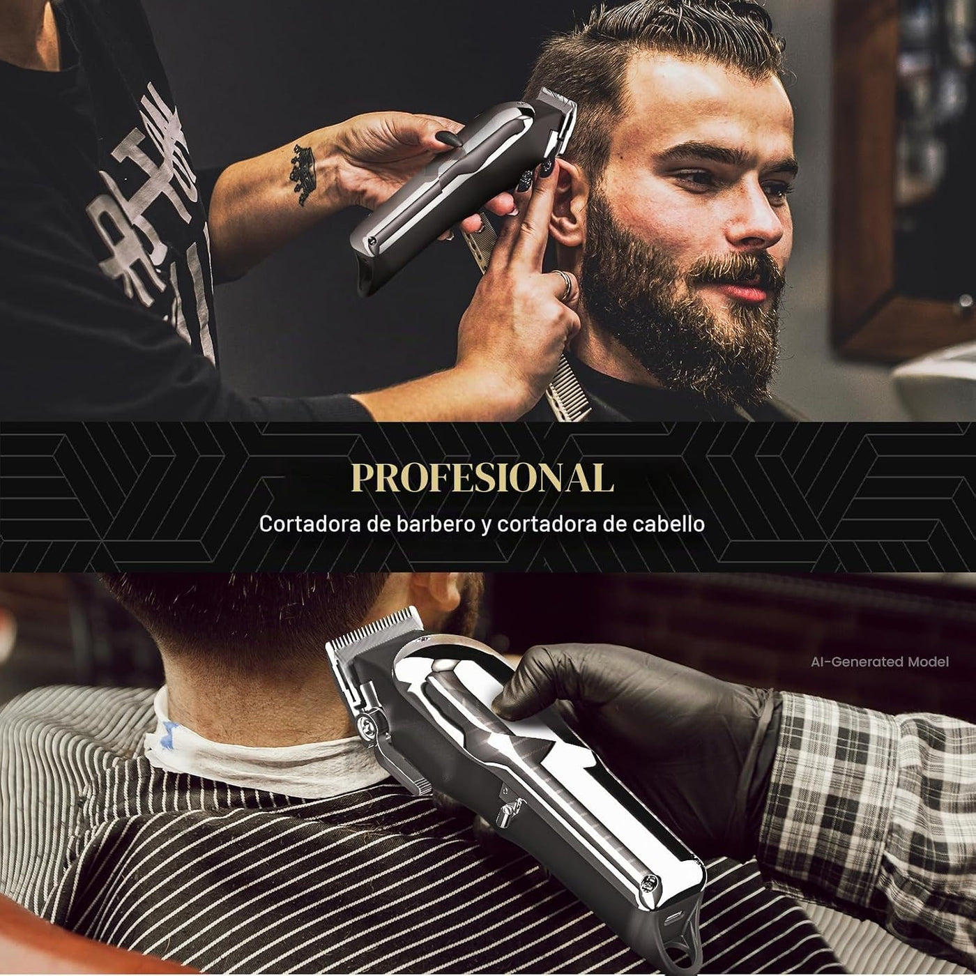 PRITECH - Cortapelos profesionales para hombres, cuchillas de acero...