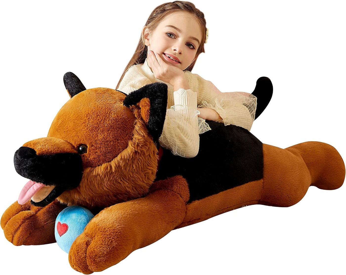 Tumyay Perro Pastor Alemán Gigante Animal de Peluche Juguete Suave,...