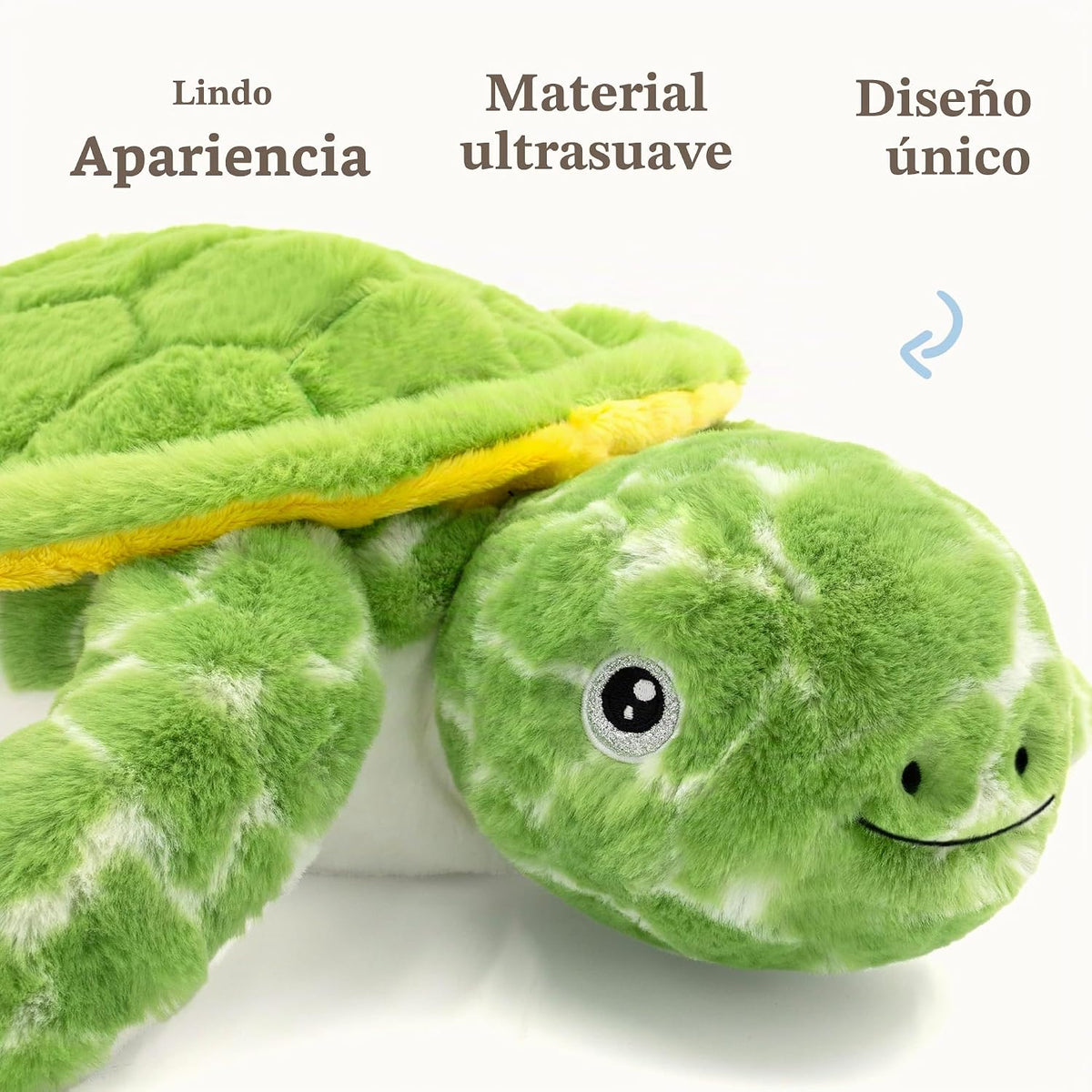 IKASA Juguete de peluche de tortuga marina gigante, juguetes suaves...