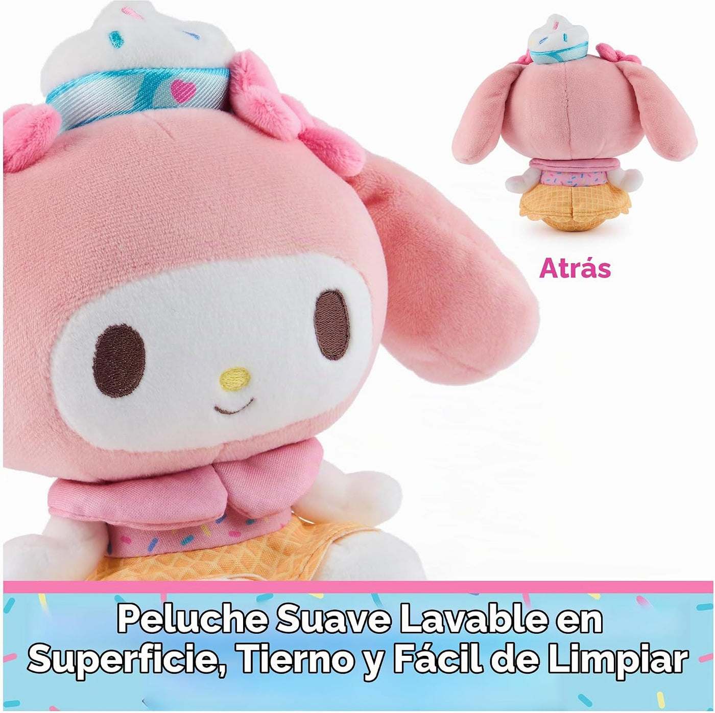 GUND Sanrio My Melody Ice Cream - Juguete de peluche de 6 pulgadas...