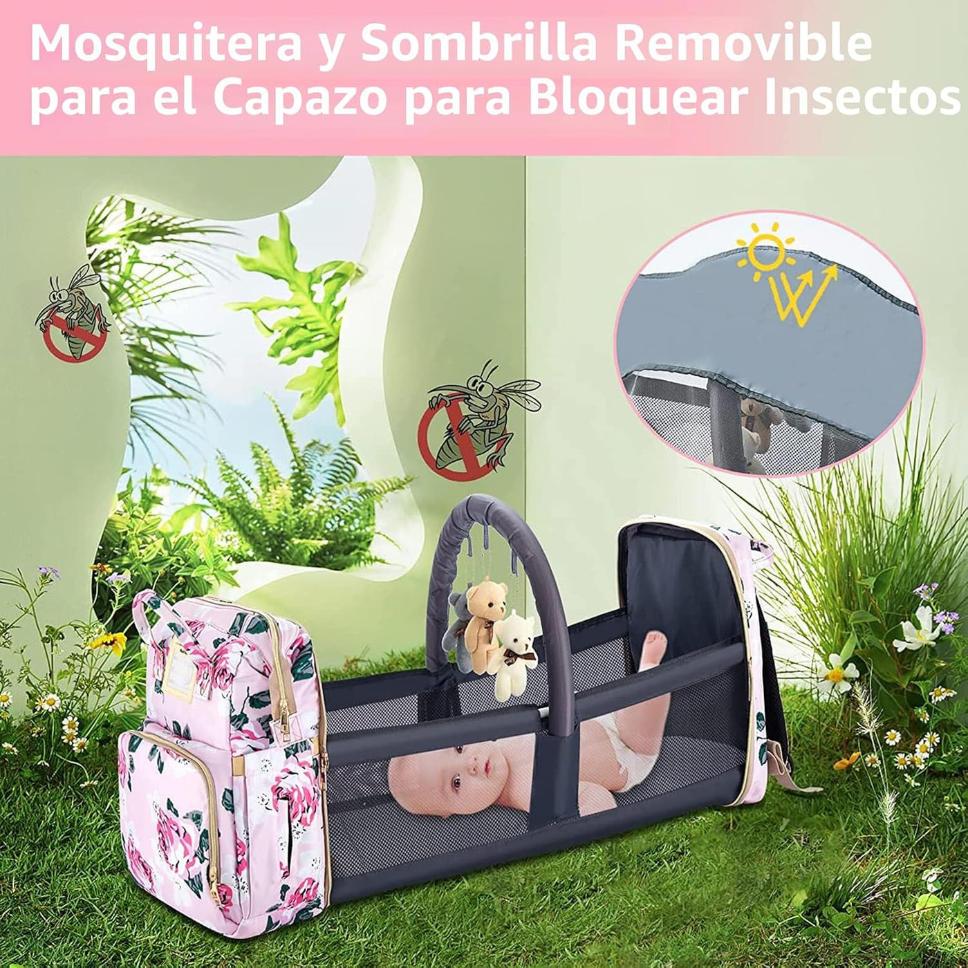 GurZinn Mochila de Pañales con Estación de Cambio, Plegable para Be...