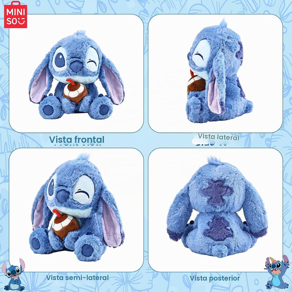 MINISO Disney - Peluche de Lilo & Stitch de 14 pulgadas, peluch...
