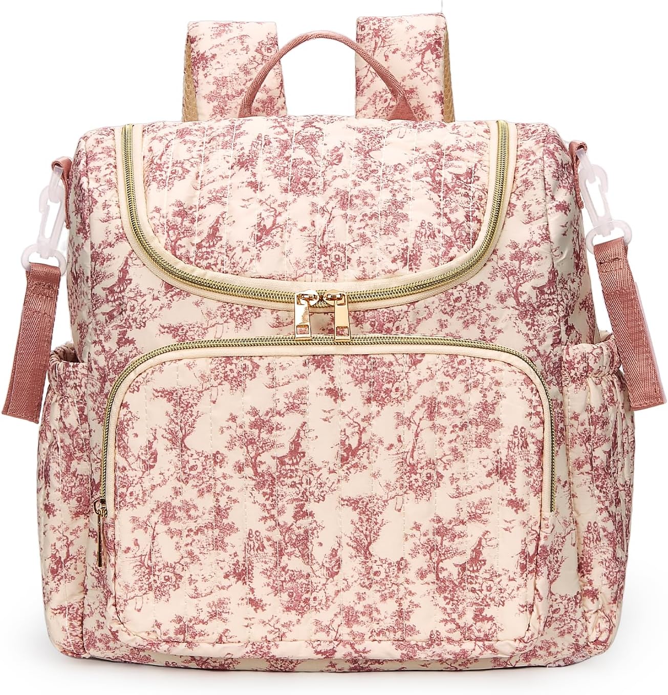 YESFIXS Mochila acolchada para pañales, mochila grande con estampad...