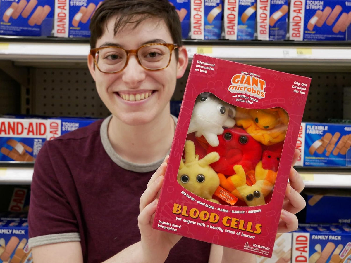 GIANT MICROBES Caja de regalo con temática de células sanguíneas, l...
