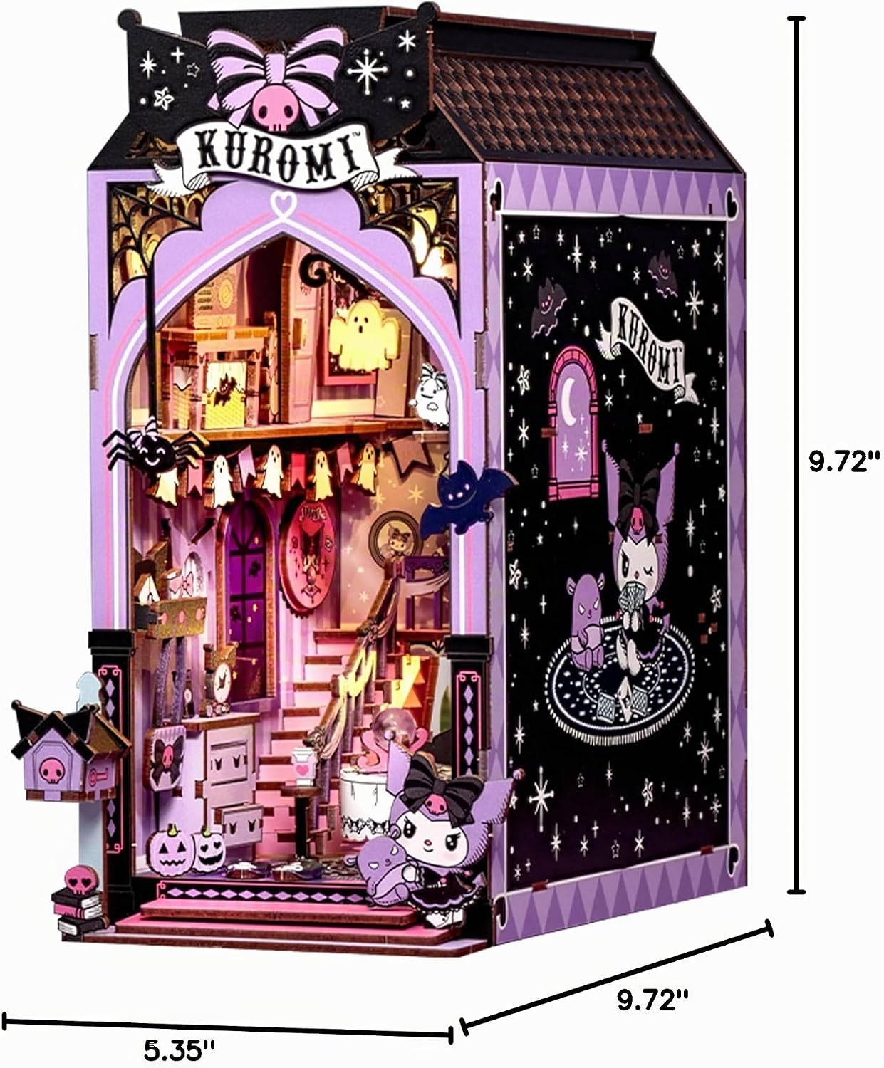 Hands Craft Kuromi Spooky House - Kit de rincón de libros para bric...