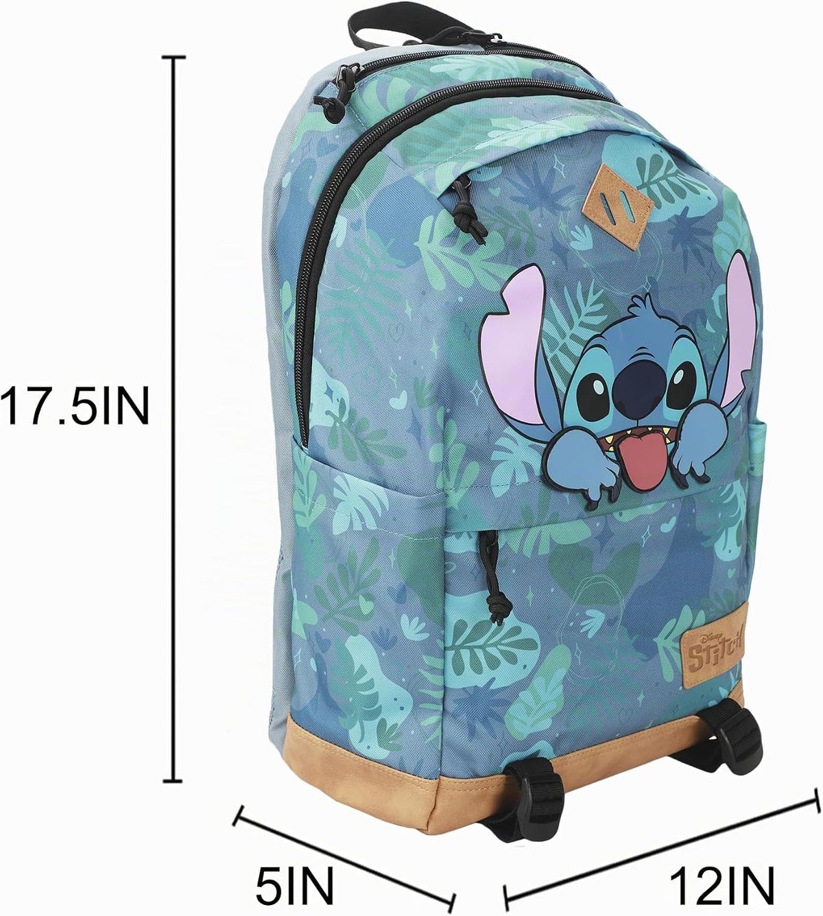 Mochila con capucha Disney Stitch Tropical Print de 17.5"