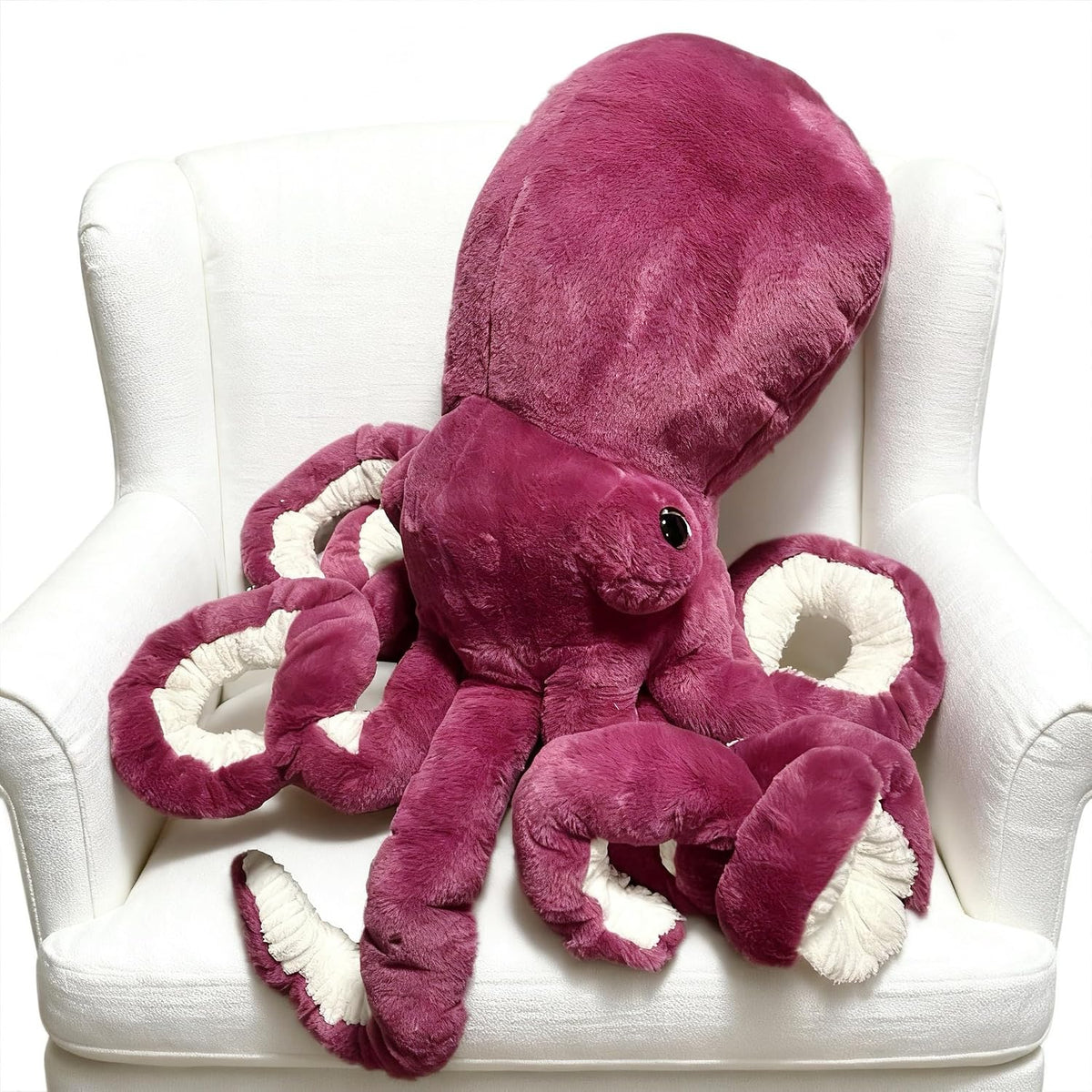 AIRROAD Pulpo gigante de peluche (rojo) de 36 pulgadas de largo, ta...