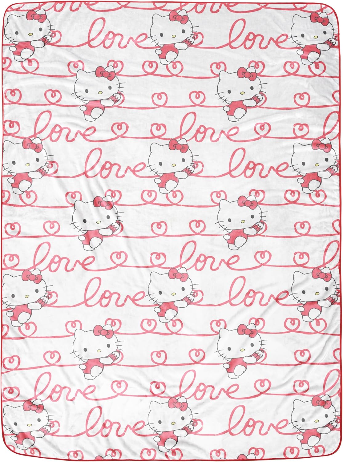 Jay Franco Hello Kitty Lovely Notes - Manta de felpa de 60 x 90 pul...