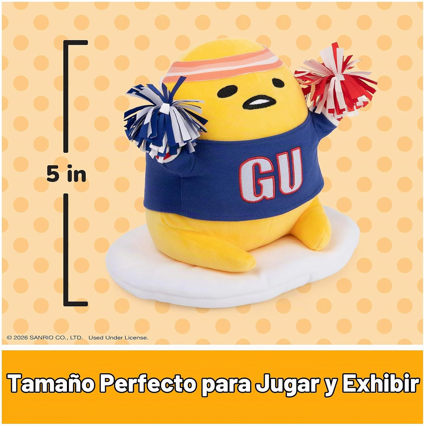 GUND Sanrio Gudetama El huevo perezoso de peluche, deportivo Gudeta...