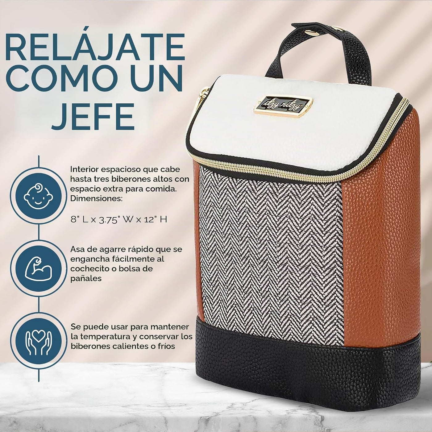 Itzy Ritzy Bolsa aislada para botellas, mantiene las botellas calie...