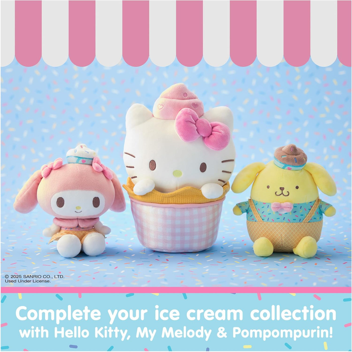GUND Sanrio - Peluche oficial de Helado Hello Kitty, animal de pelu...