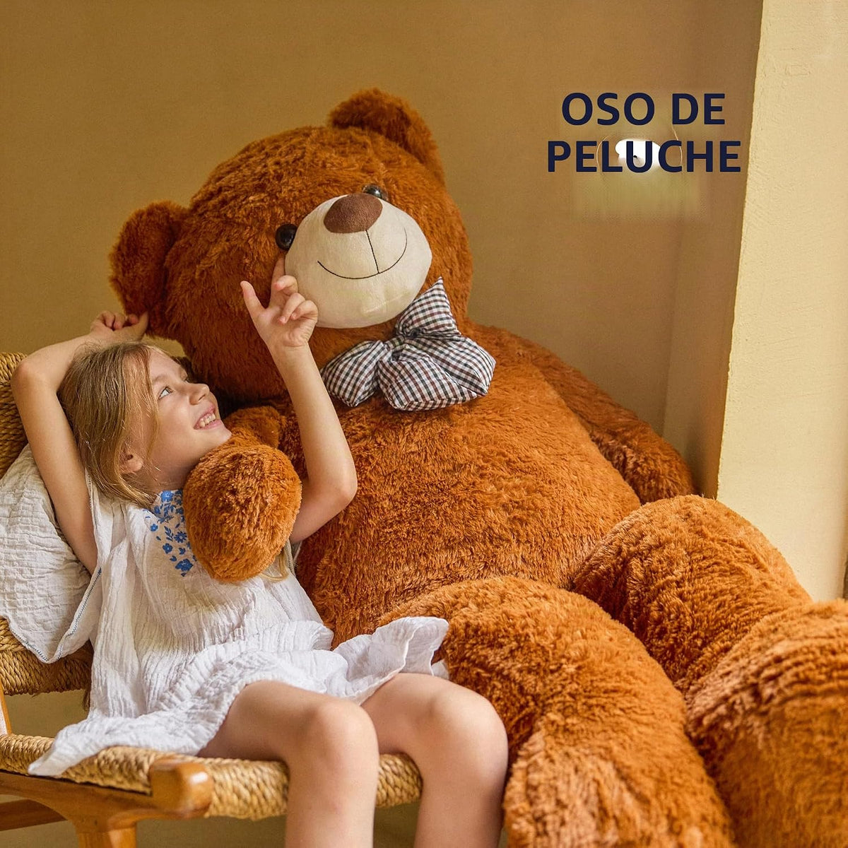 Oso de peluche gigante grande de 47 pulgadas, animales de peluche,...