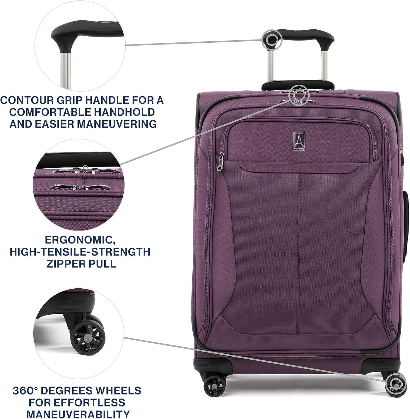 Travelpro Tourlite Softside Equipaje Expandible con 4 Ruedas Girato...