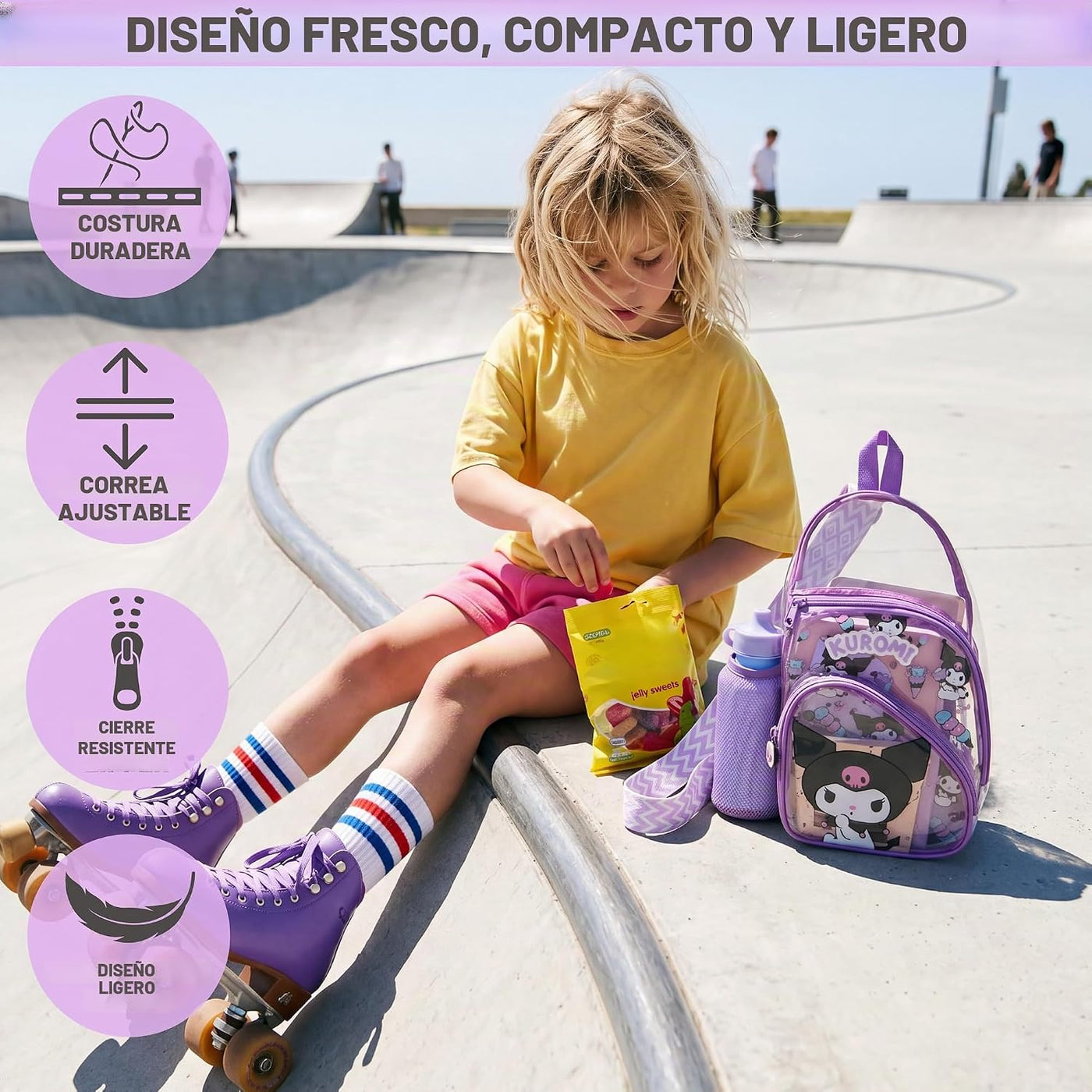 Get Trend Hello Kitty | Kuromi | Cinnamoroll - Bolso cruzado transp...