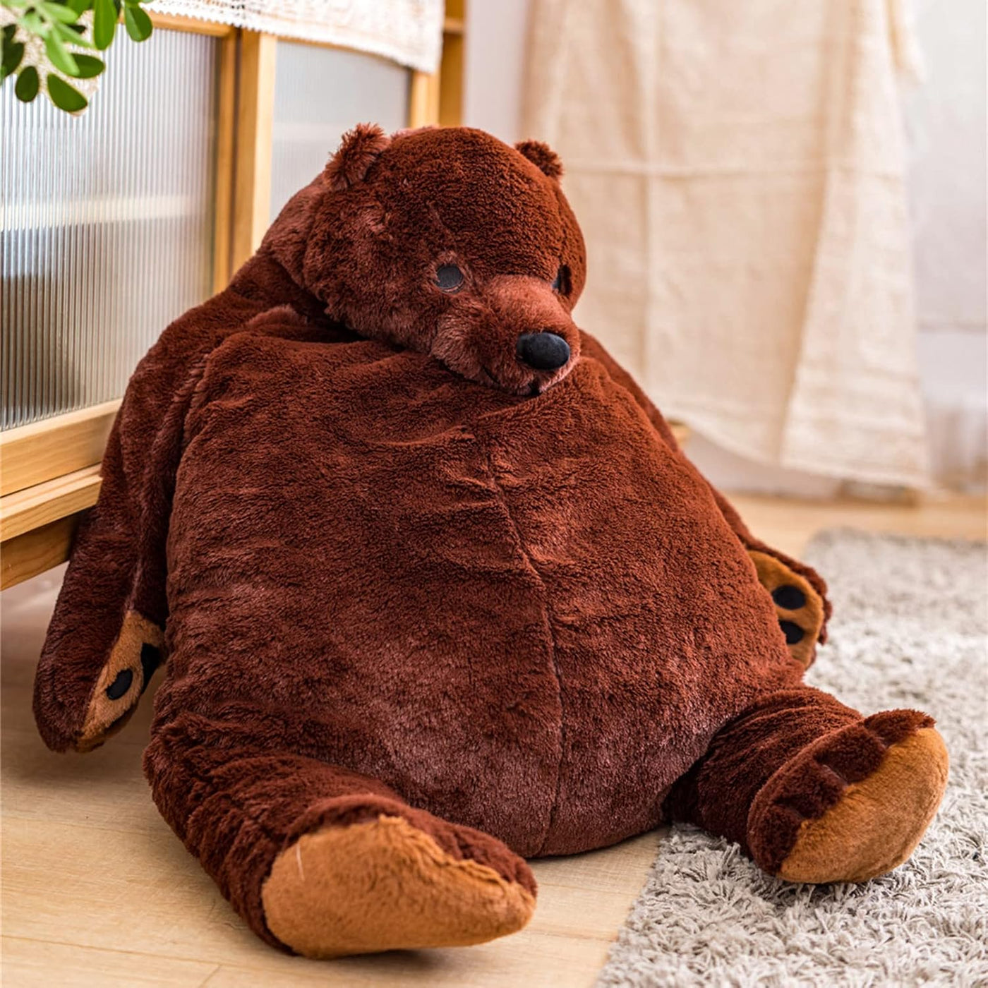 SNOWOLF Djungelskog - Oso de peluche gigante (39.4 in), color marró...