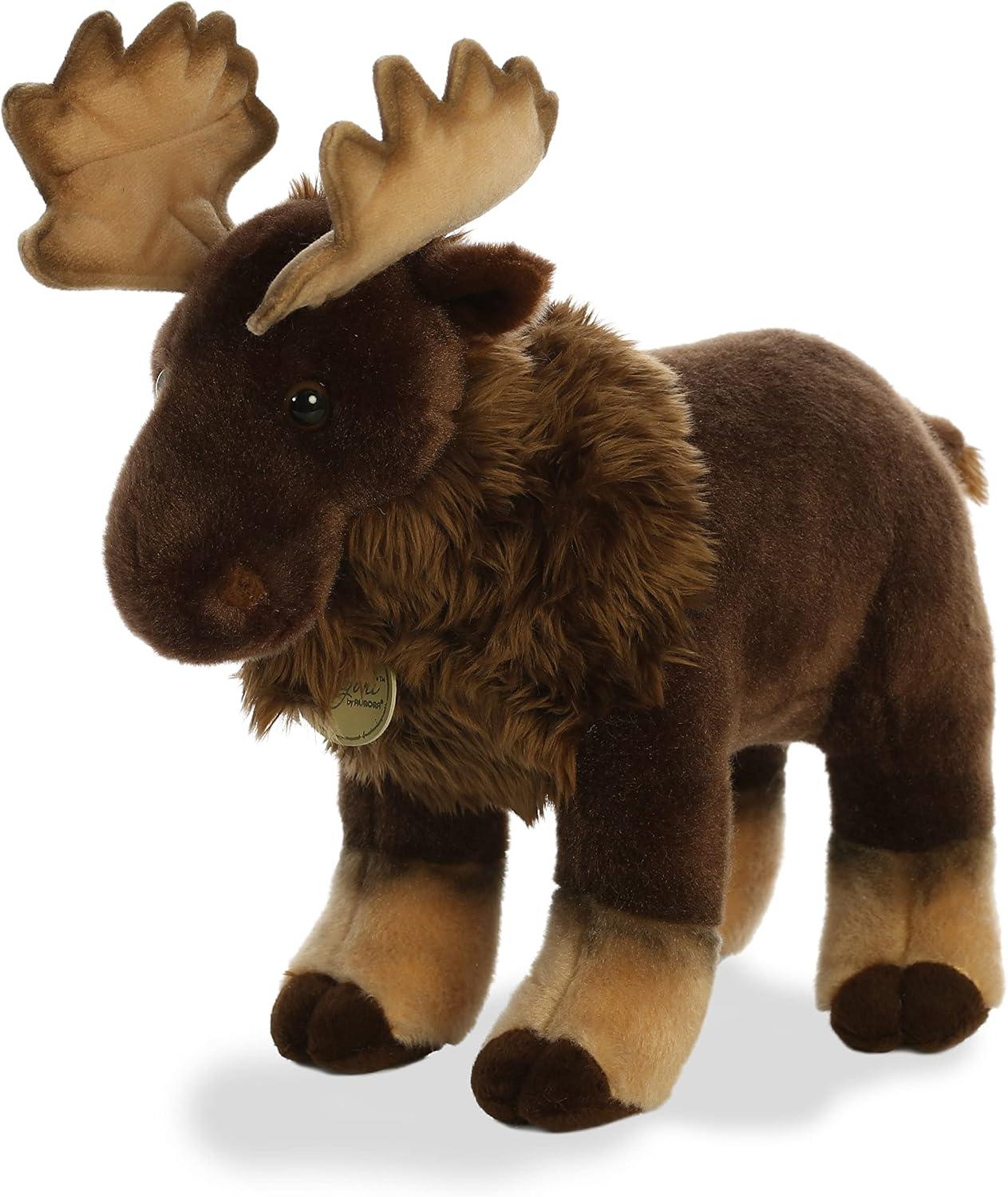 Aurora® Adorable alce de peluche Miyoni®, detalle realista, compañí...