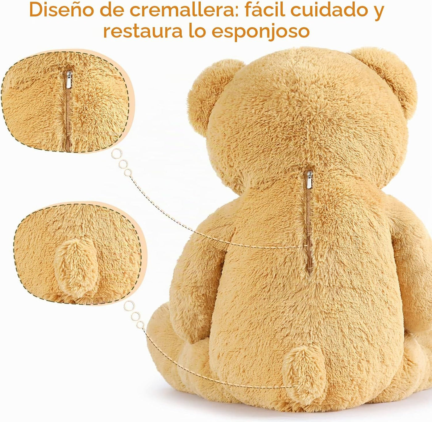 MorisMos Oso de peluche gigante de 47 pulgadas, 4 pies, oso de pelu...