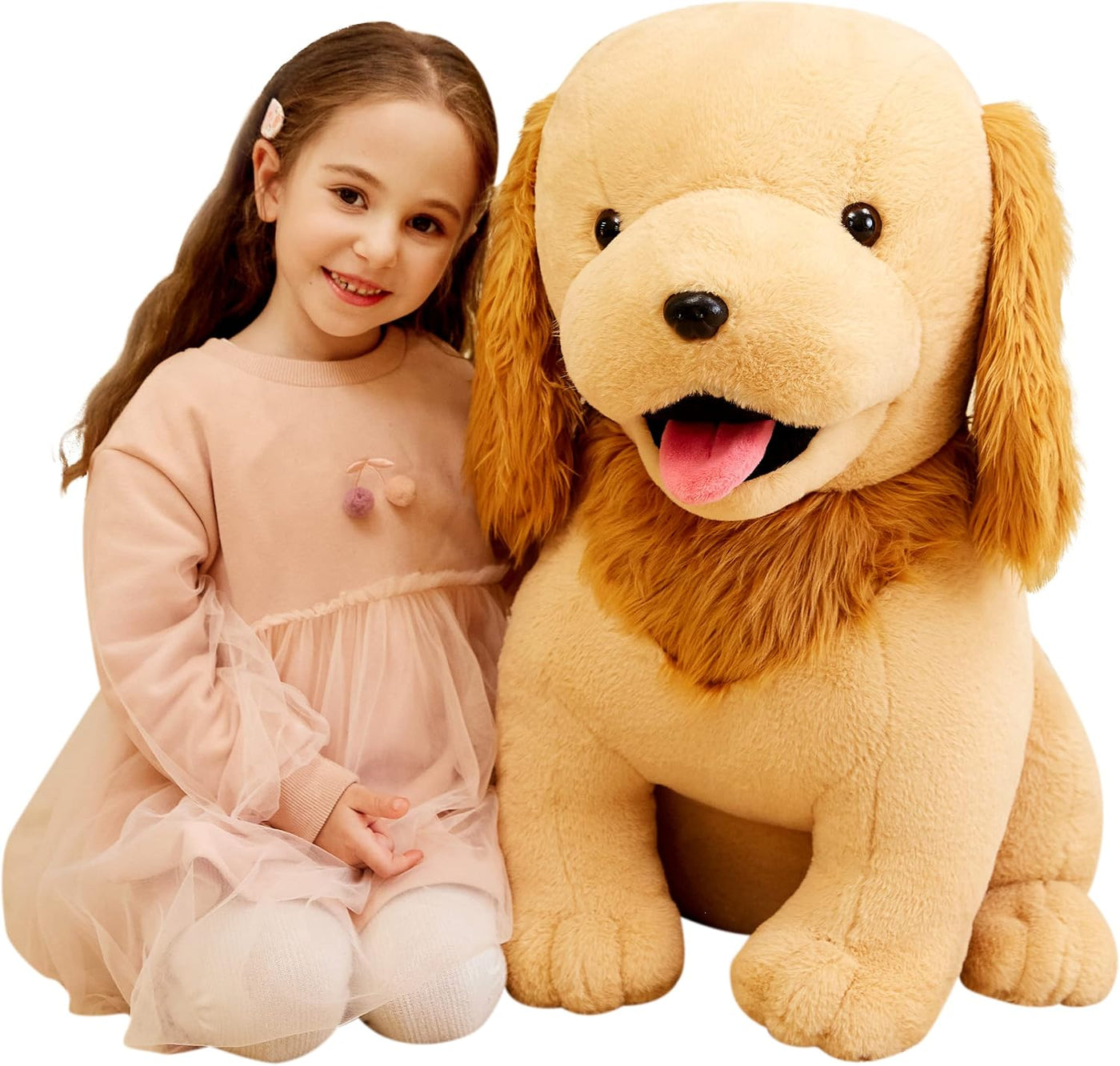 IKASA Juguete de peluche de perro Golden Retriever gigante, cachorr...