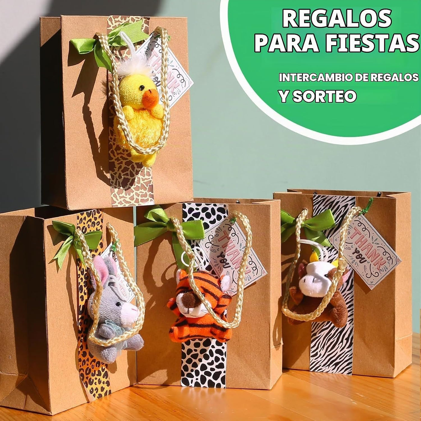 Uzoxlsn Paquete de 38 mini animales de peluche para fiestas para ni...