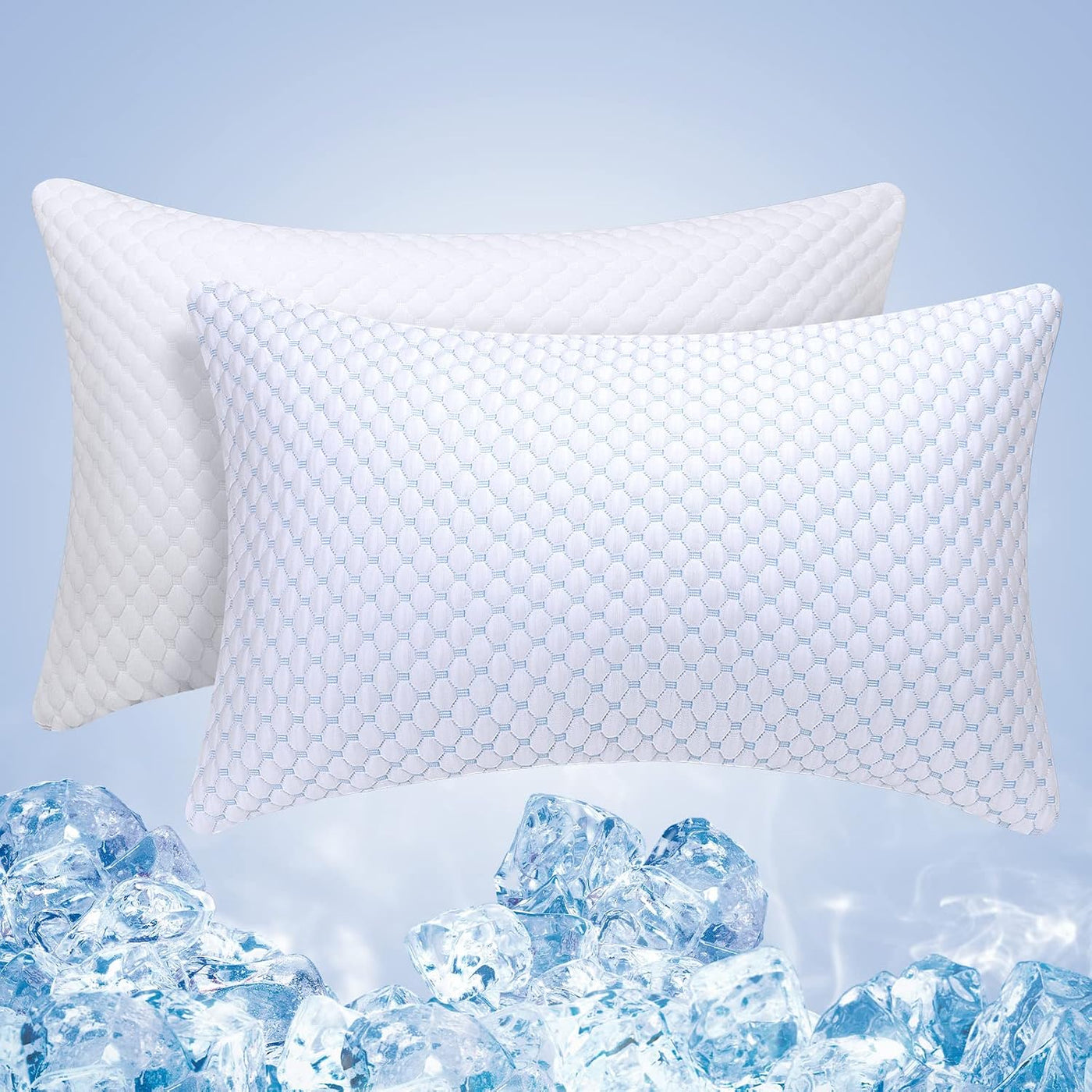 OSBED Juego de 2 almohadas de espuma viscoelástica trituradas ajust...