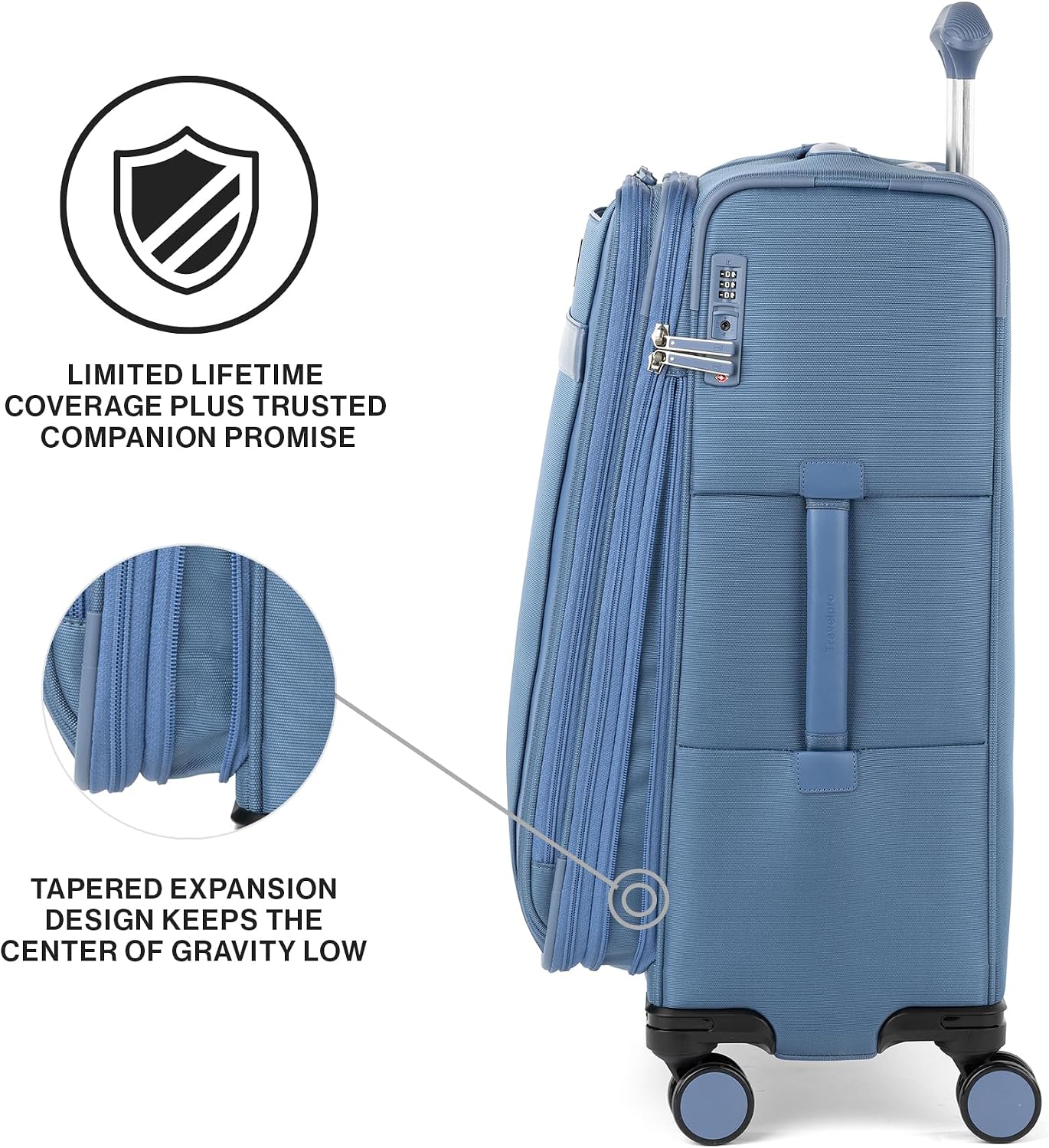 Travelpro Versapack + equipaje ligero y expandible a cuadros, malet...