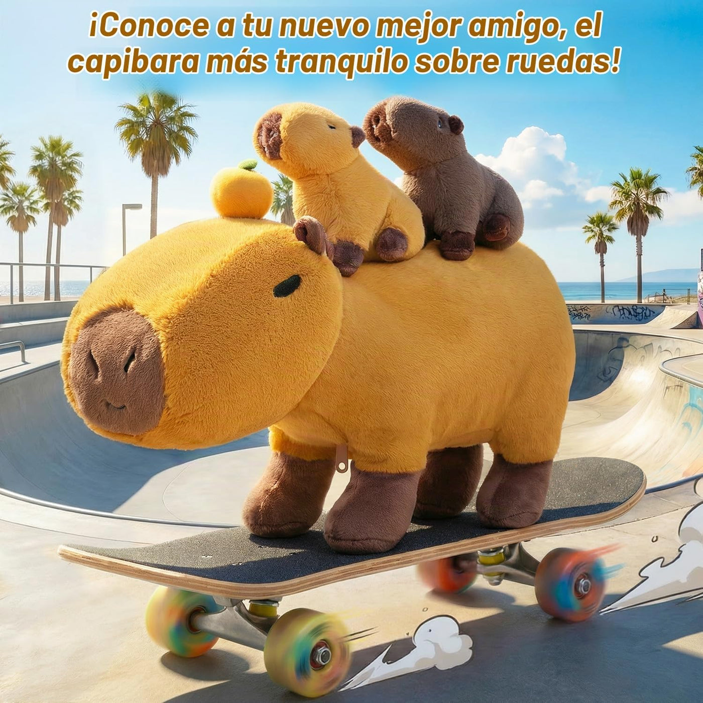OUOZZZ - Juguete de peluche Capybara, 5 en 1, animal de peluche gra...