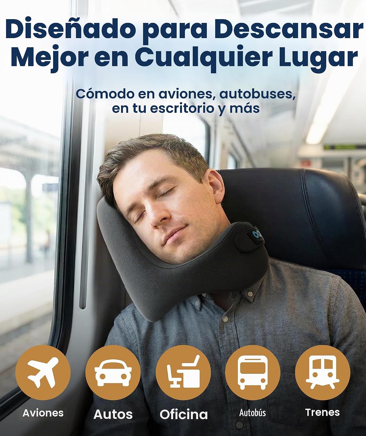 Everlasting Comfort Almohada cervical mejorada para aviones - Repos...
