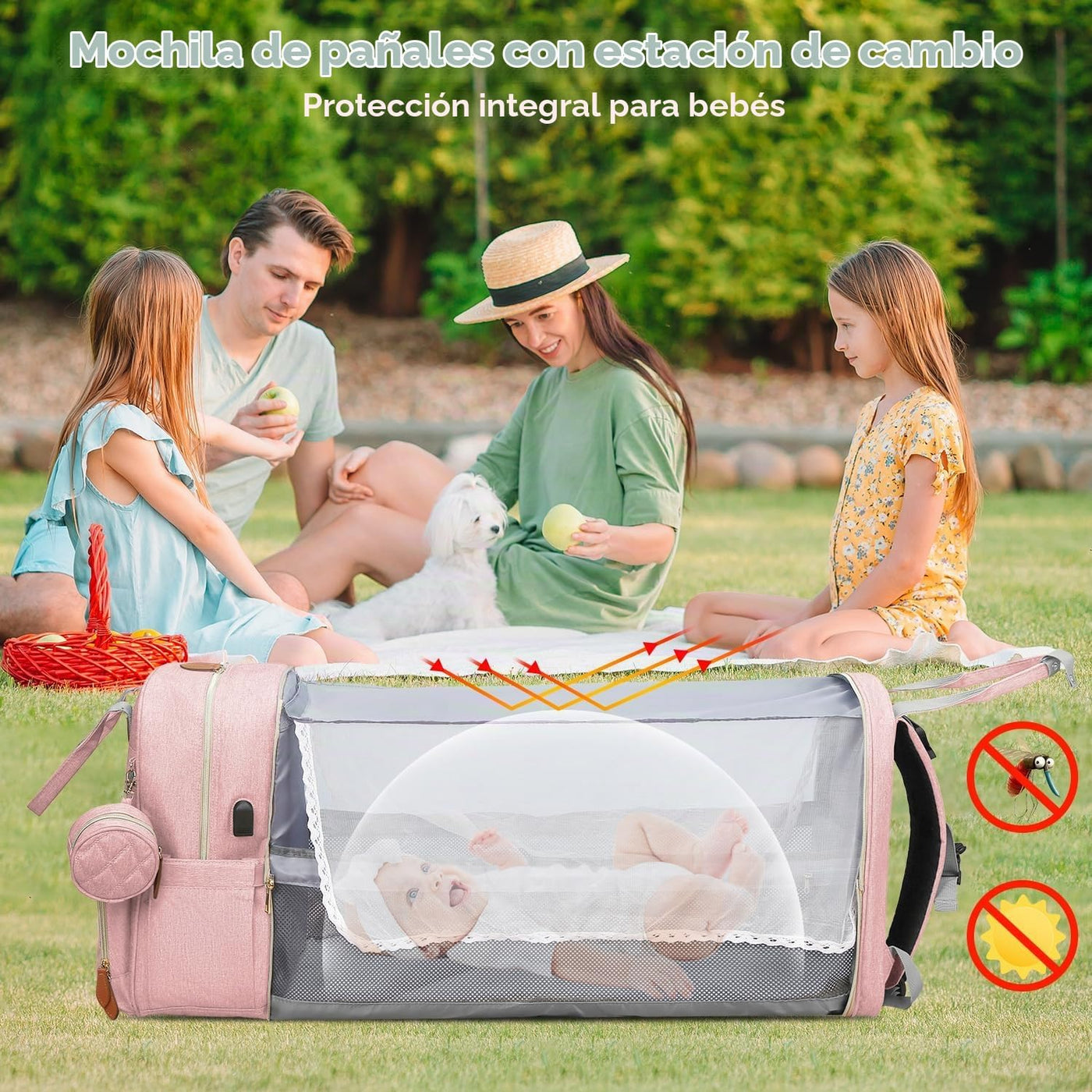 JSTPRO Mochila para pañales, bolsa de pañales grande con cambiador,...