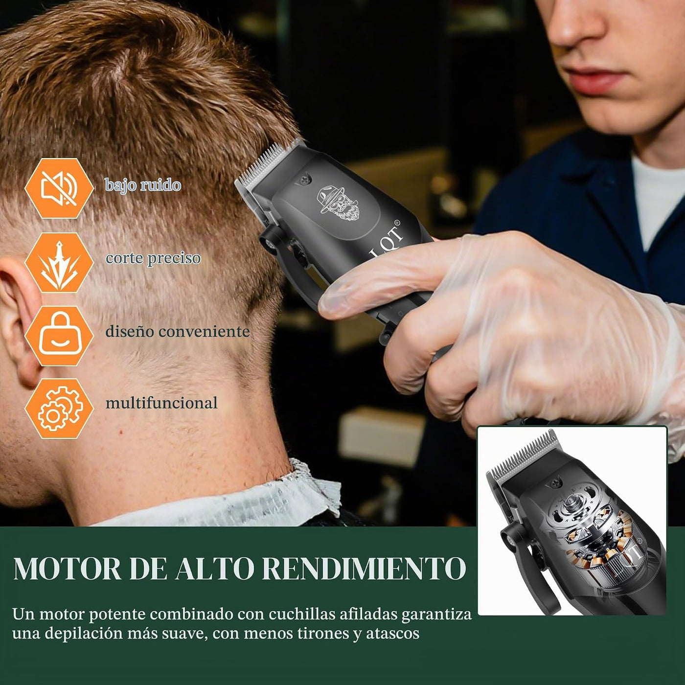 LQT Cortapelos para hombres profesionales, kits y juegos de recorta...